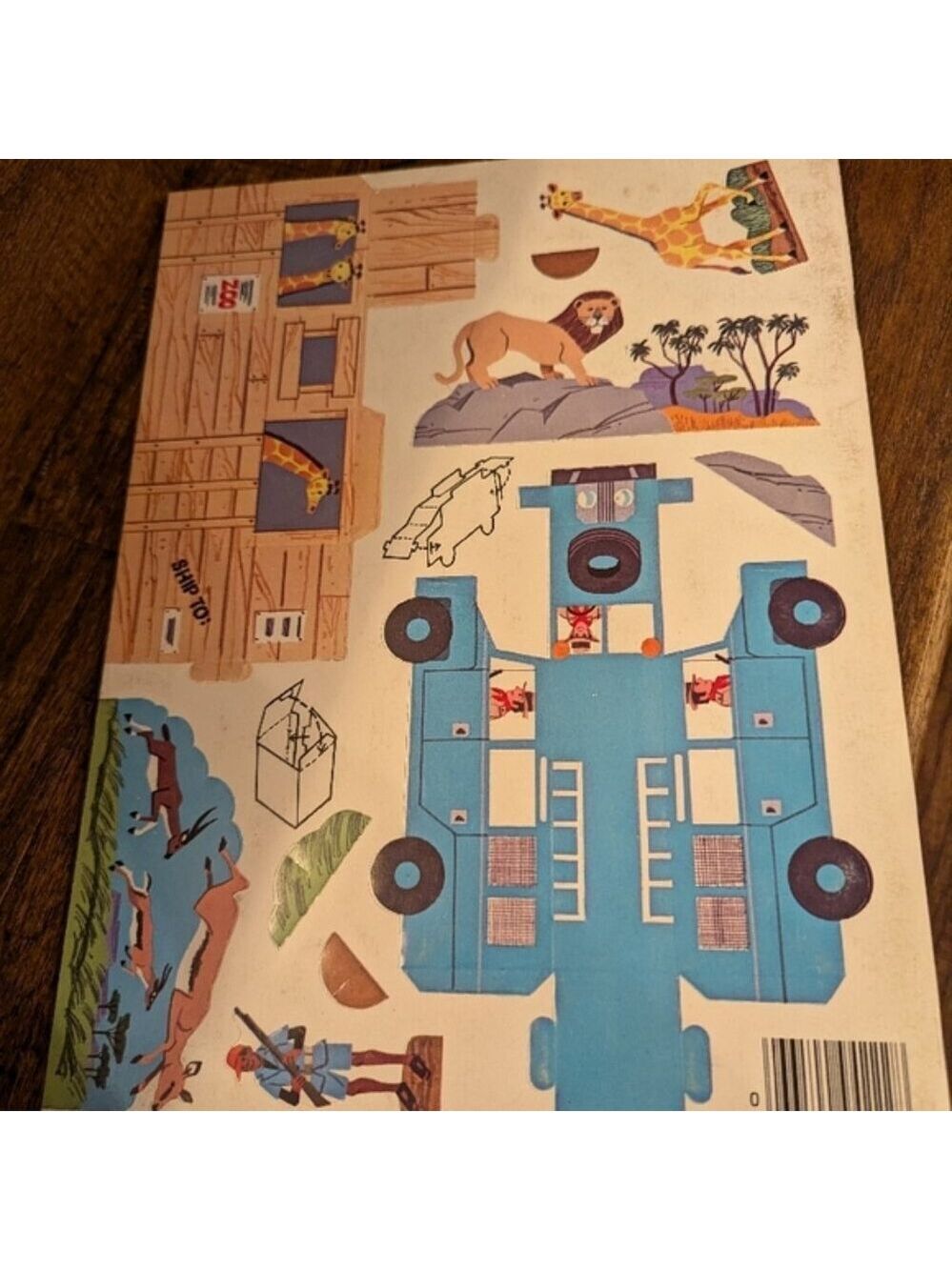 Vintage 1975 Tiny Safari paper craft Press-Out Book a Whitman book - Picture 8 of 8